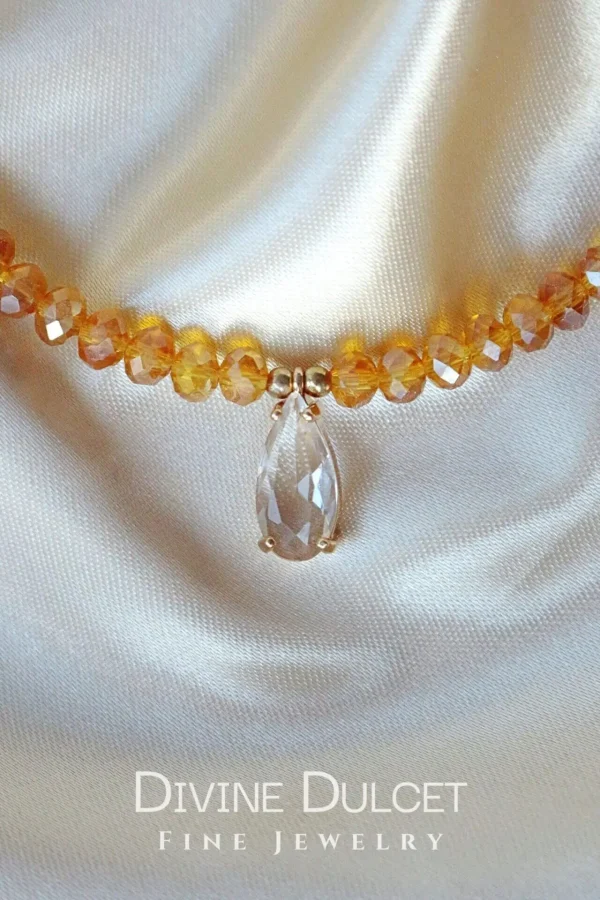 "Champagne Party" | 18K Austrian Crystals Choker - Image 2