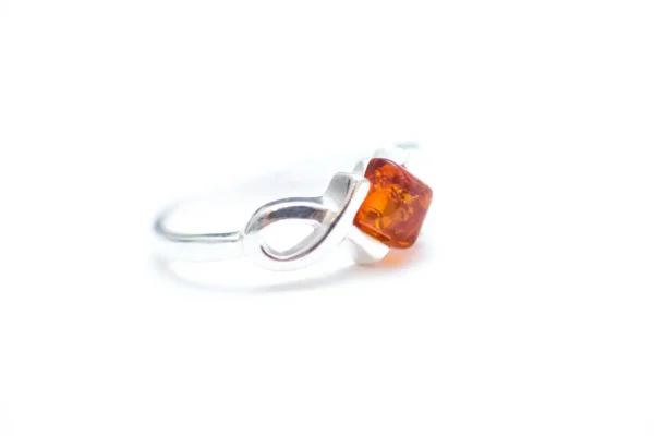 Amber Diamond Infinity Ring - Image 3