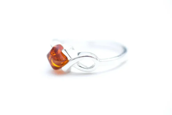 Amber Diamond Infinity Ring - Image 4