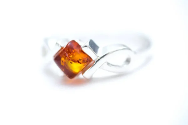 Amber Diamond Infinity Ring - Image 5