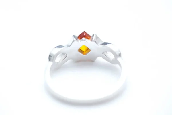 Amber Diamond Infinity Ring - Image 6