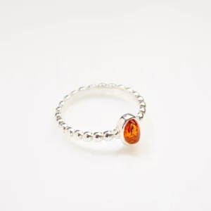 Amber Bubble Stacking Ring